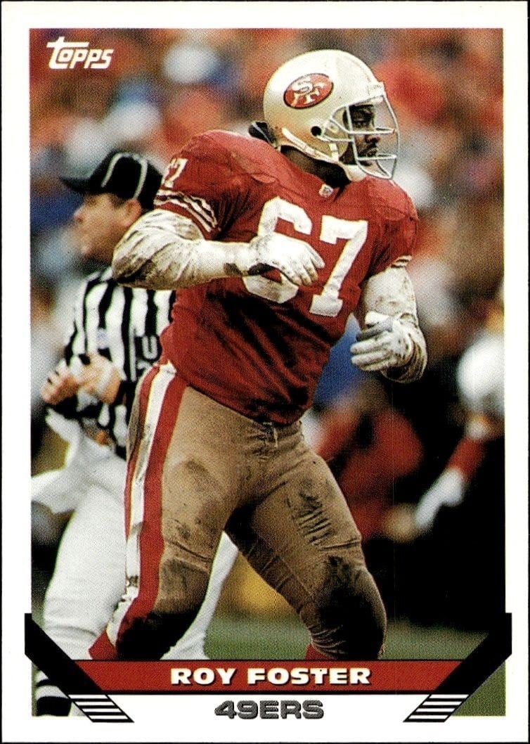 Roy Foster 1993 Topps #102 Football Trading Card - Front 1993 Topps Roy Foster #102 football trading card front