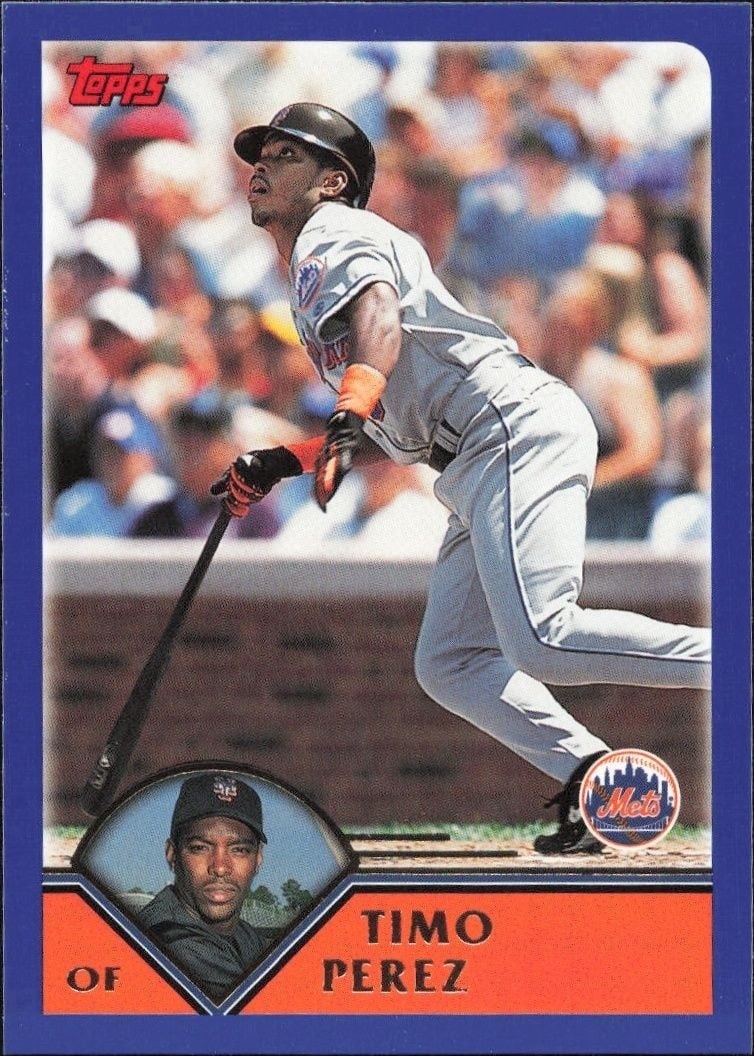 Timo Perez 2003 Topps #6 Baseball Trading Card - Front 2003 Topps Timo Perez #6 baseball trading card front