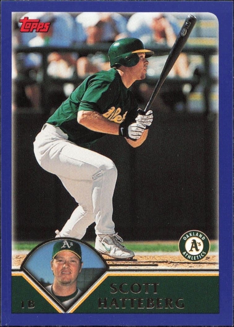 Scott Hatteberg 2003 Topps #62 Baseball Trading Card - Front 2003 Topps Scott Hatteberg #62 baseball trading card front