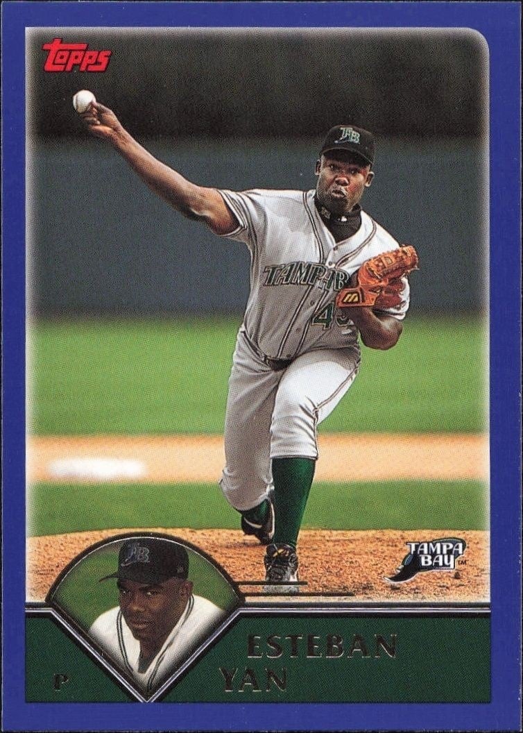Esteban Yan 2003 Topps #125 Baseball Trading Card - Front 2003 Topps Esteban Yan #125 baseball trading card front