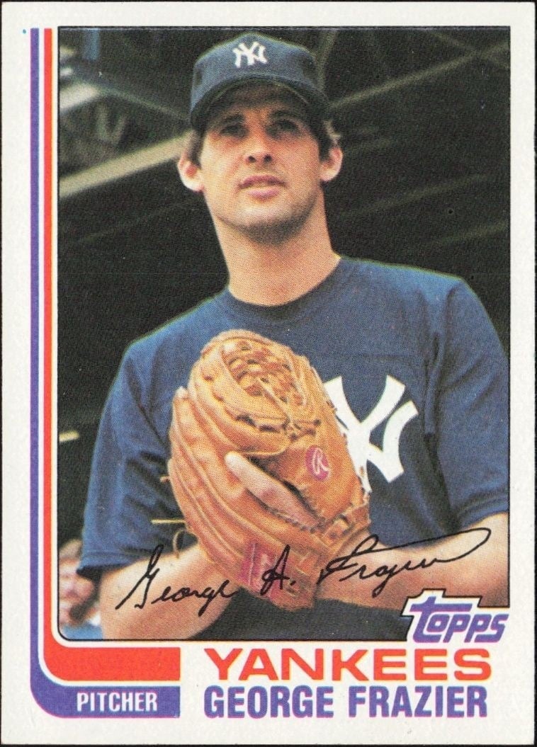 George Frazier 1982 Topps #349 Baseball Trading Card - Front 1982 Topps George Frazier #349 baseball trading card front