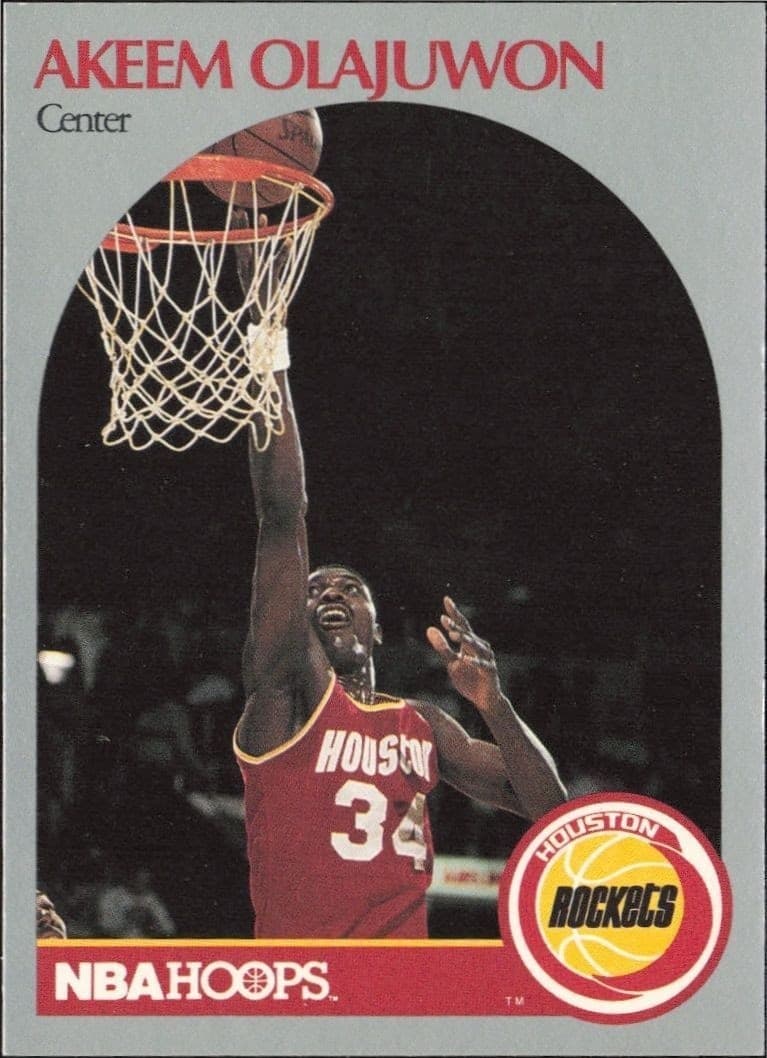 1990-91 Skybox Nba Hoops Akeem Olajuwon #127 trading card