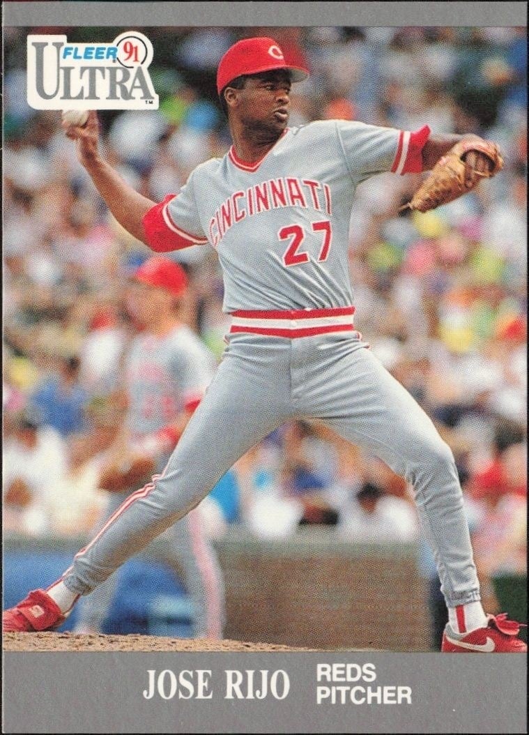 Jose Rijo 1991 Fleer Ultra #102 Baseball Trading Card - Front 1991 Fleer Ultra Jose Rijo #102 baseball trading card front