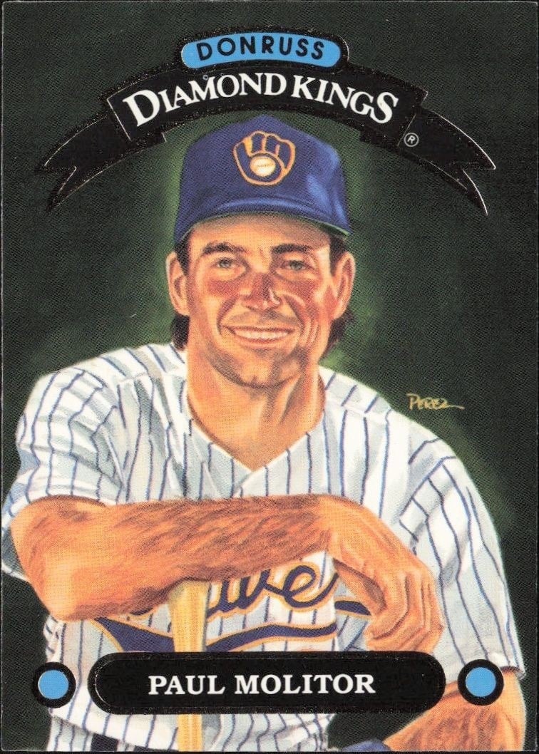 Paul Molitor 1992 Donruss #DK-1 Baseball Trading Card - Front 1992 Donruss Paul Molitor #DK-1 baseball trading card front