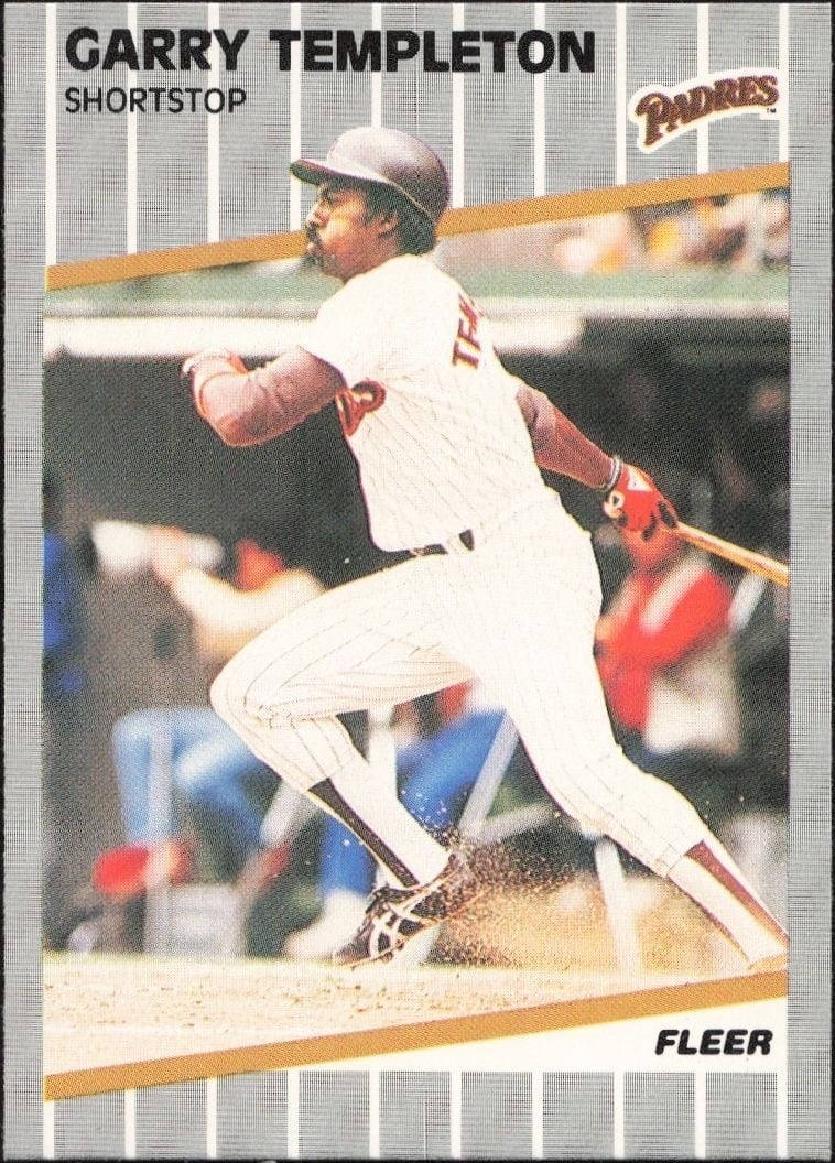 Garry Templeton 1989 Fleer #319 Baseball Trading Card - Front 1989 Fleer Garry Templeton #319 baseball trading card front