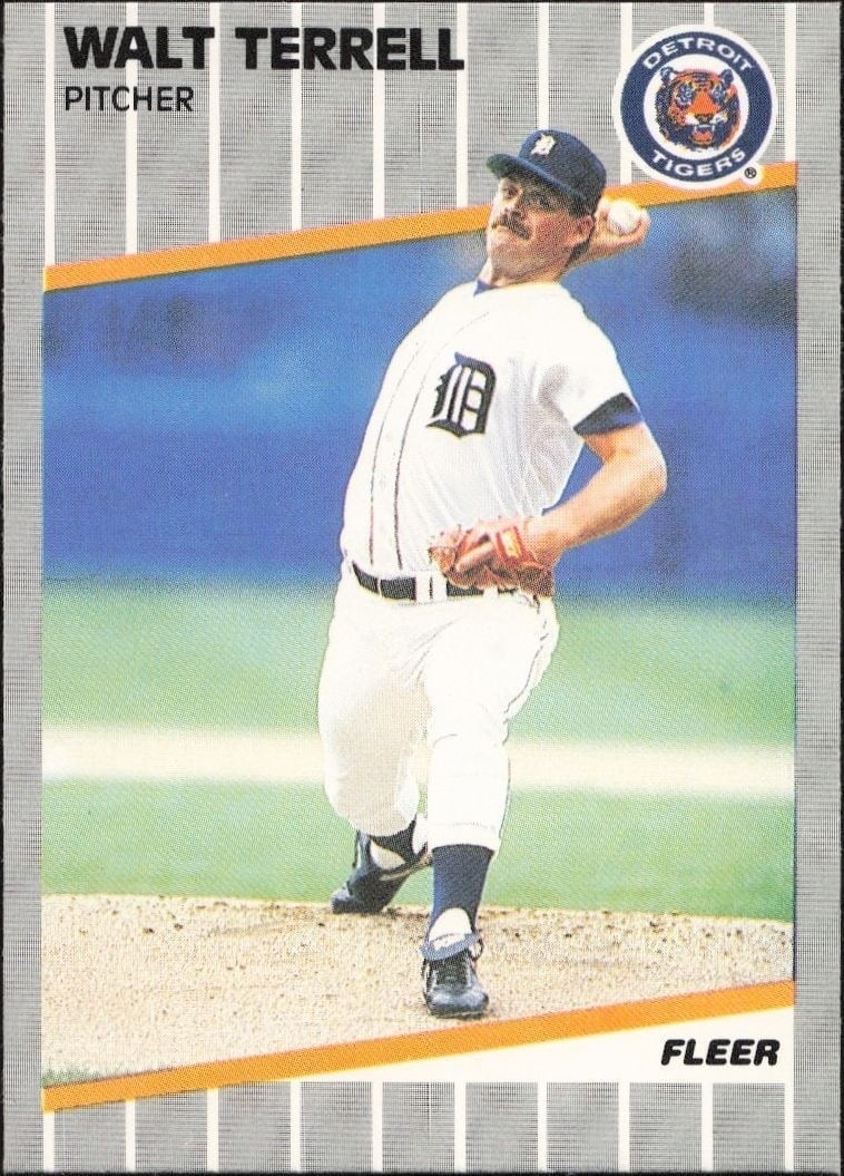 Walt Terrell 1989 Fleer #149 Baseball Trading Card - Front 1989 Fleer Walt Terrell #149 baseball trading card front