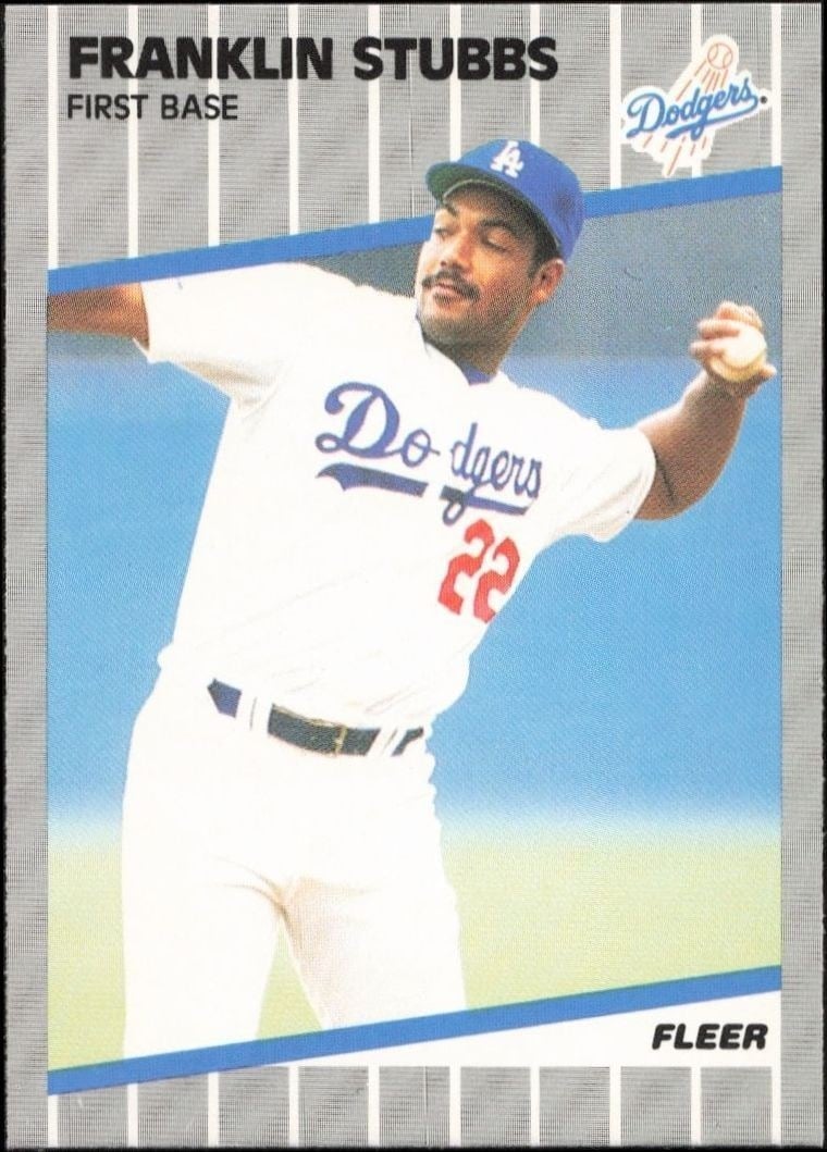 Franklin Stubbs 1989 Fleer #74 Baseball Trading Card - Front 1989 Fleer Franklin Stubbs #74 baseball trading card front