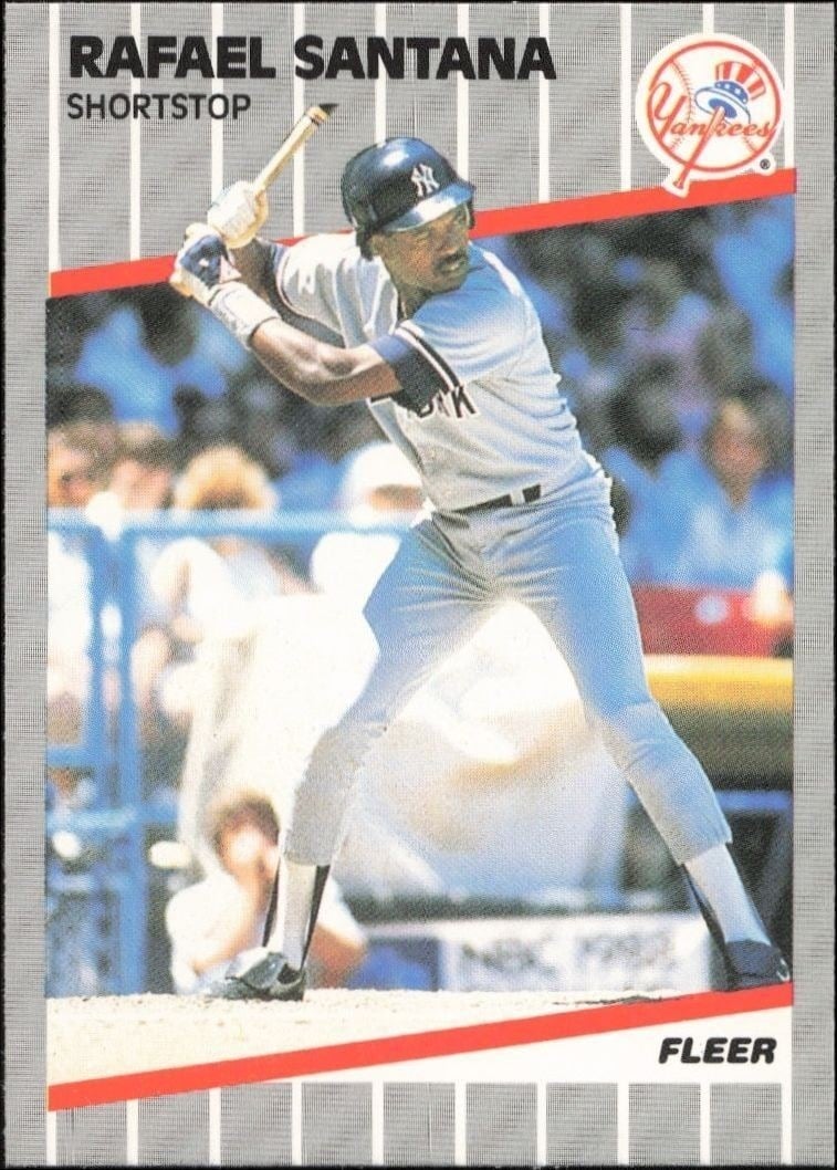 Rafael Santana 1989 Fleer #268 Baseball Trading Card - Front 1989 Fleer Rafael Santana #268 baseball trading card front