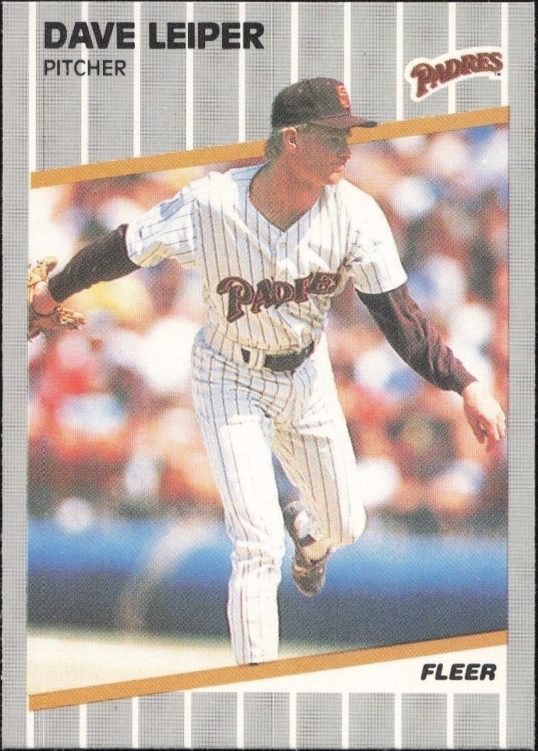 Dave Leiper 1989 Fleer #310 Baseball Trading Card - Front 1989 Fleer Dave Leiper #310 baseball trading card front