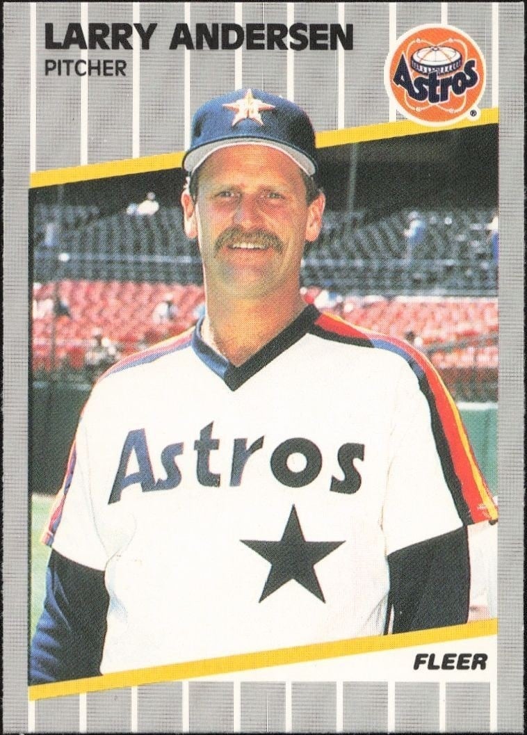 Larry Andersen 1989 Fleer #349 Baseball Trading Card - Front 1989 Fleer Larry Andersen #349 baseball trading card front