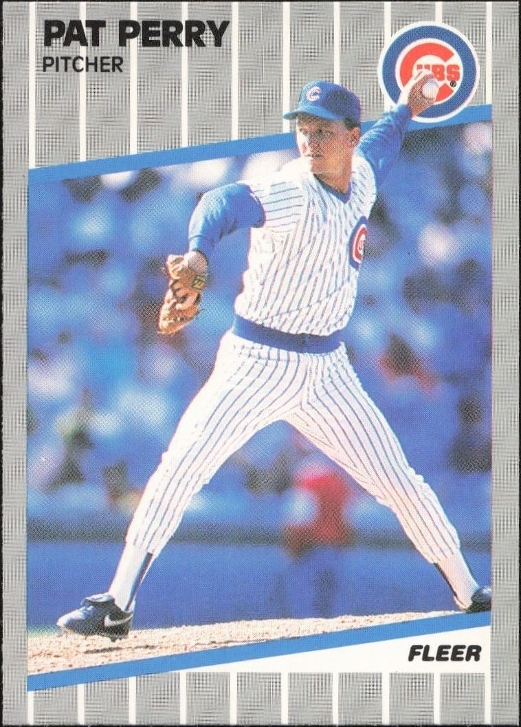 Pat Perry 1989 Fleer #435 Baseball Trading Card - Front 1989 Fleer Pat Perry #435 baseball trading card front