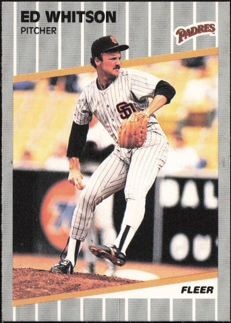 Ed Whitson 1989 Fleer #321 Baseball Trading Card - Front 1989 Fleer Ed Whitson #321 baseball trading card front