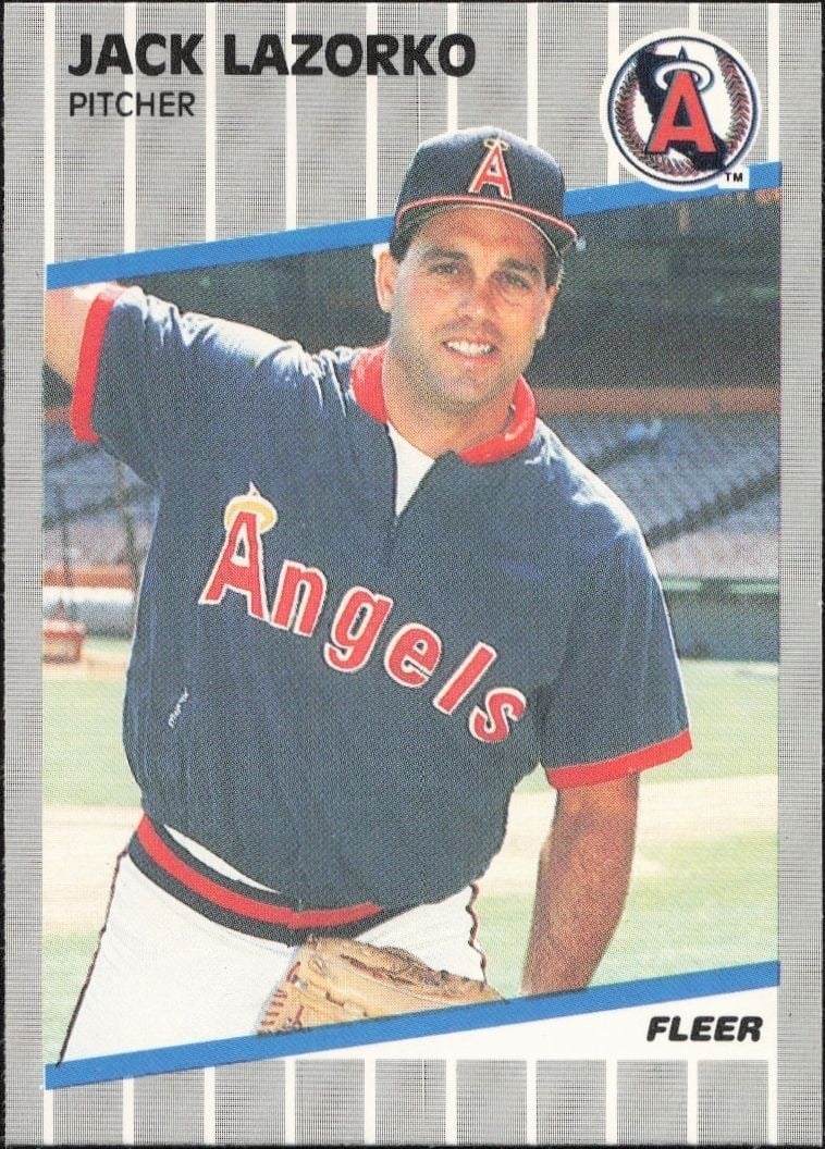 Jack Lazorko 1989 Fleer #482 Baseball Trading Card - Front 1989 Fleer Jack Lazorko #482 baseball trading card front