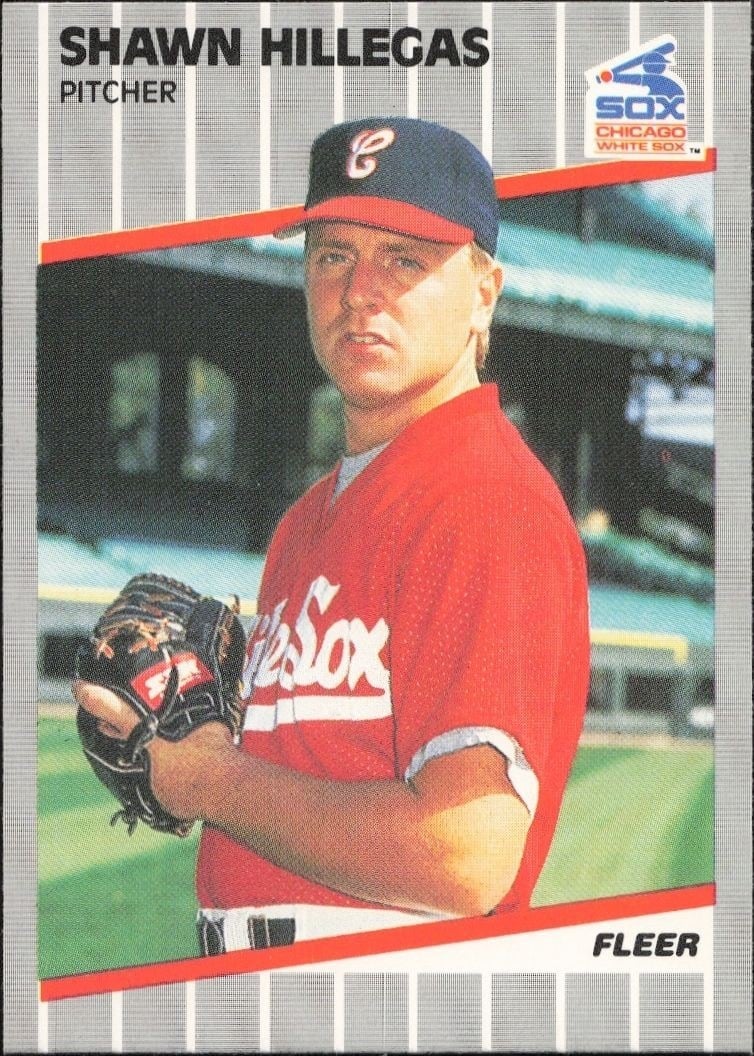 Shawn Hillegas 1989 Fleer #498 Baseball Trading Card - Front 1989 Fleer Shawn Hillegas #498 baseball trading card front
