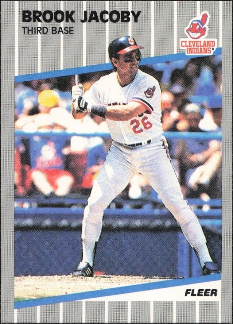 Brook Jacoby 1989 Fleer #408 Baseball Trading Card - Front 1989 Fleer Brook Jacoby #408 baseball trading card front