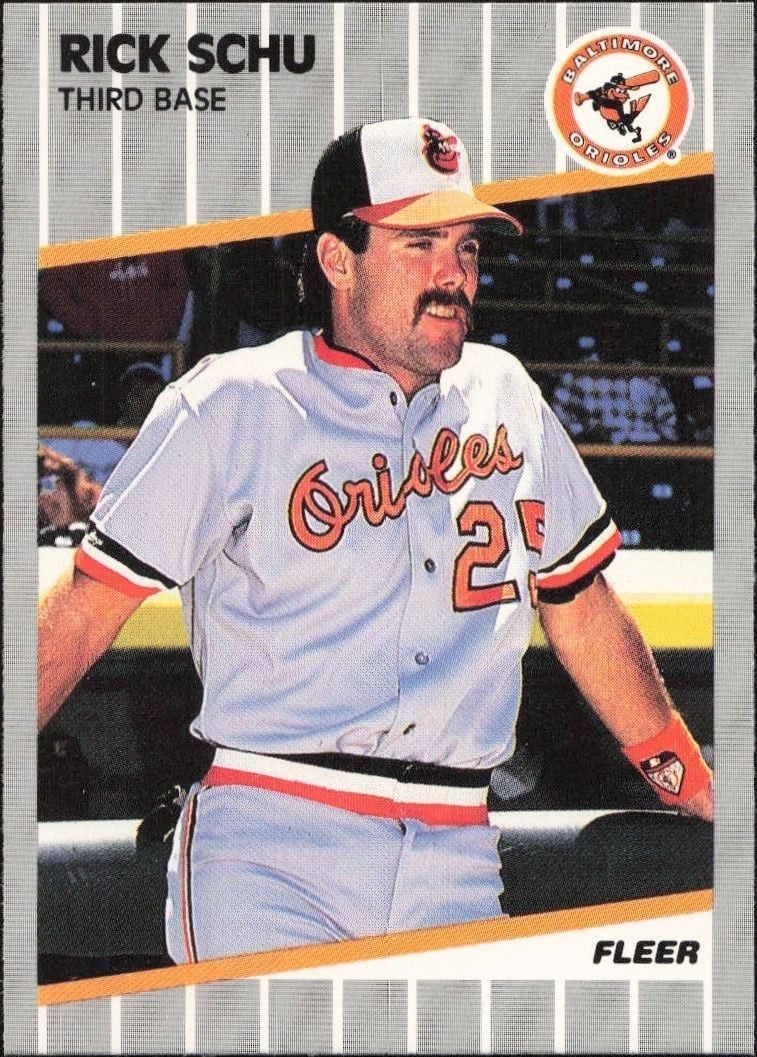 1989 Fleer Rick Schu #619 trading card