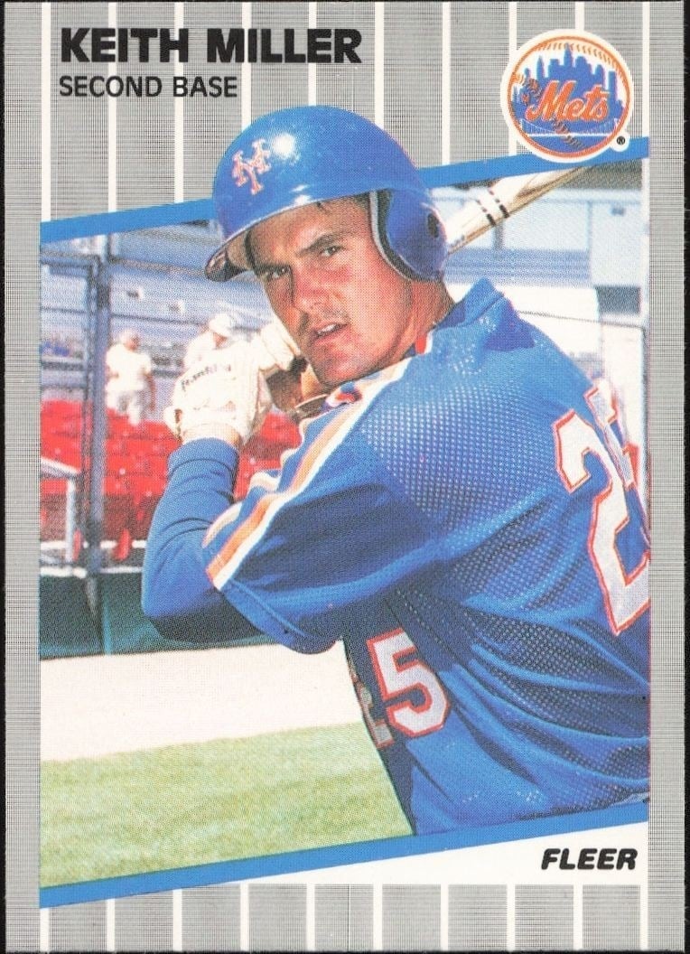 Keith Miller 1989 Fleer #45 Baseball Trading Card - Front 1989 Fleer Keith Miller #45 baseball trading card front