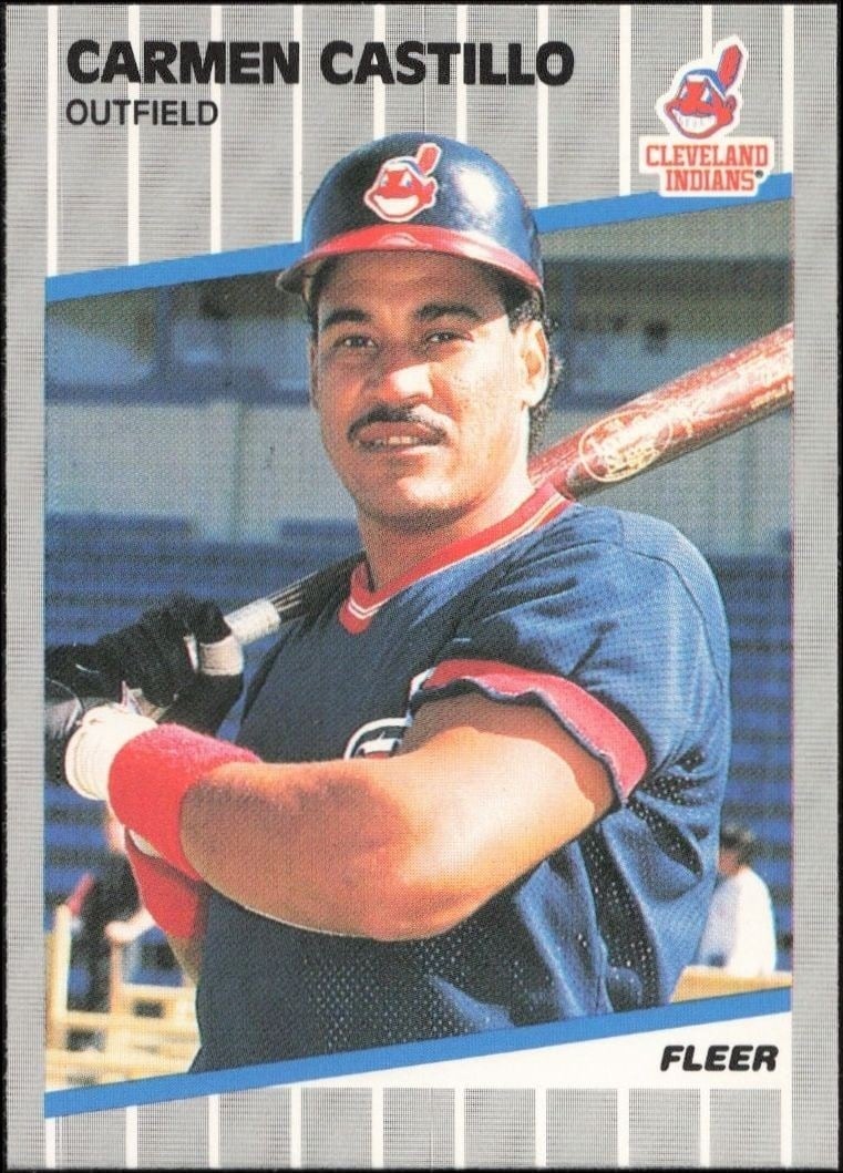 Carmen Castillo 1989 Fleer #401 Baseball Trading Card - Front 1989 Fleer Carmen Castillo #401 baseball trading card front