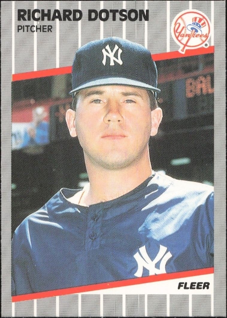 Richard Dotson 1989 Fleer #253 Baseball Trading Card - Front 1989 Fleer Richard Dotson #253 baseball trading card front