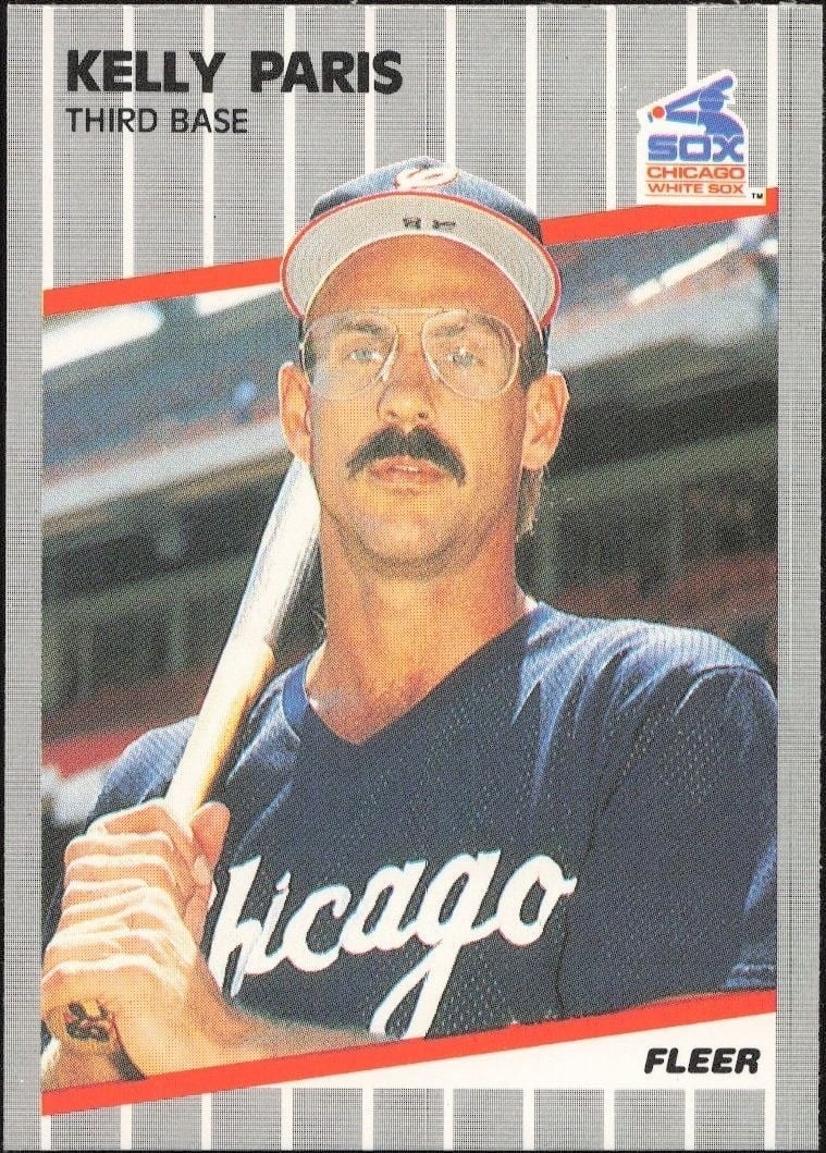 Kelly Paris 1989 Fleer #506 Baseball Trading Card - Front 1989 Fleer Kelly Paris #506 baseball trading card front