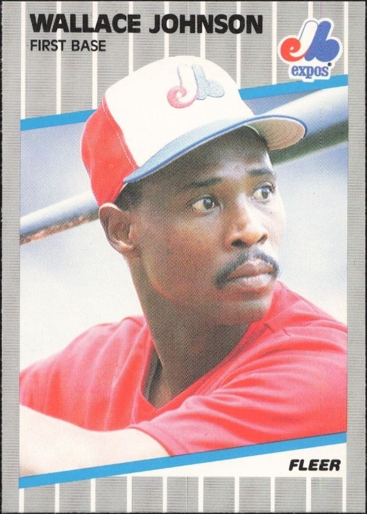 Wallace Johnson 1989 Fleer #382 Baseball Trading Card - Front 1989 Fleer Wallace Johnson #382 baseball trading card front
