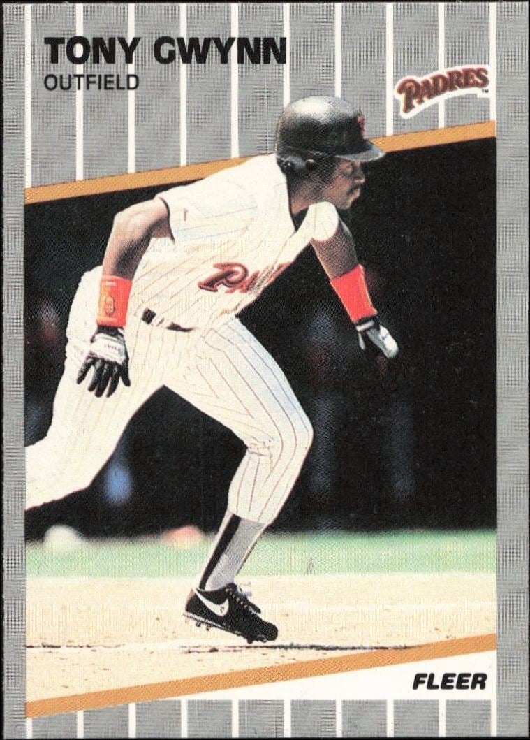 Tony Gwynn 1989 Fleer #305 Baseball Trading Card - Front 1989 Fleer Tony Gwynn #305 baseball trading card front