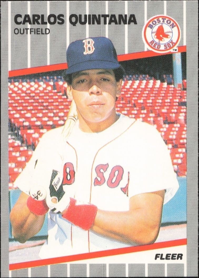 Carlos Quintana 1989 Fleer #95 Baseball Trading Card - Front 1989 Fleer Carlos Quintana #95 baseball trading card front