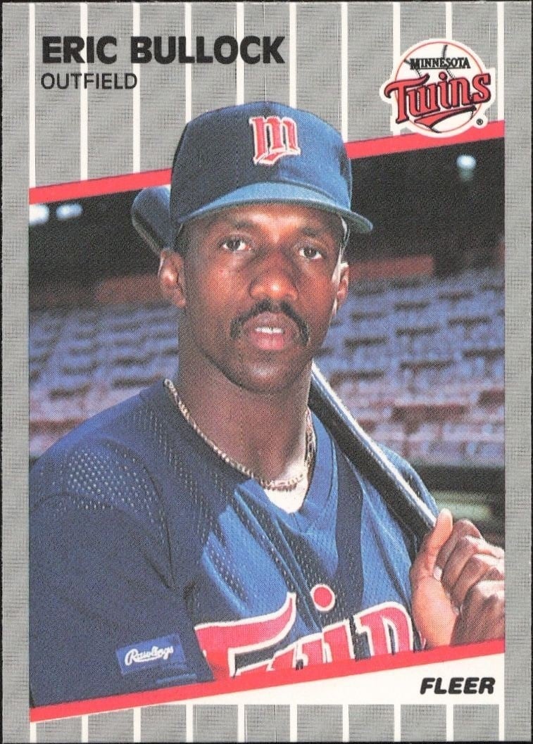 Eric Bullock 1989 Fleer #106 Baseball Trading Card - Front 1989 Fleer Eric Bullock #106 baseball trading card front