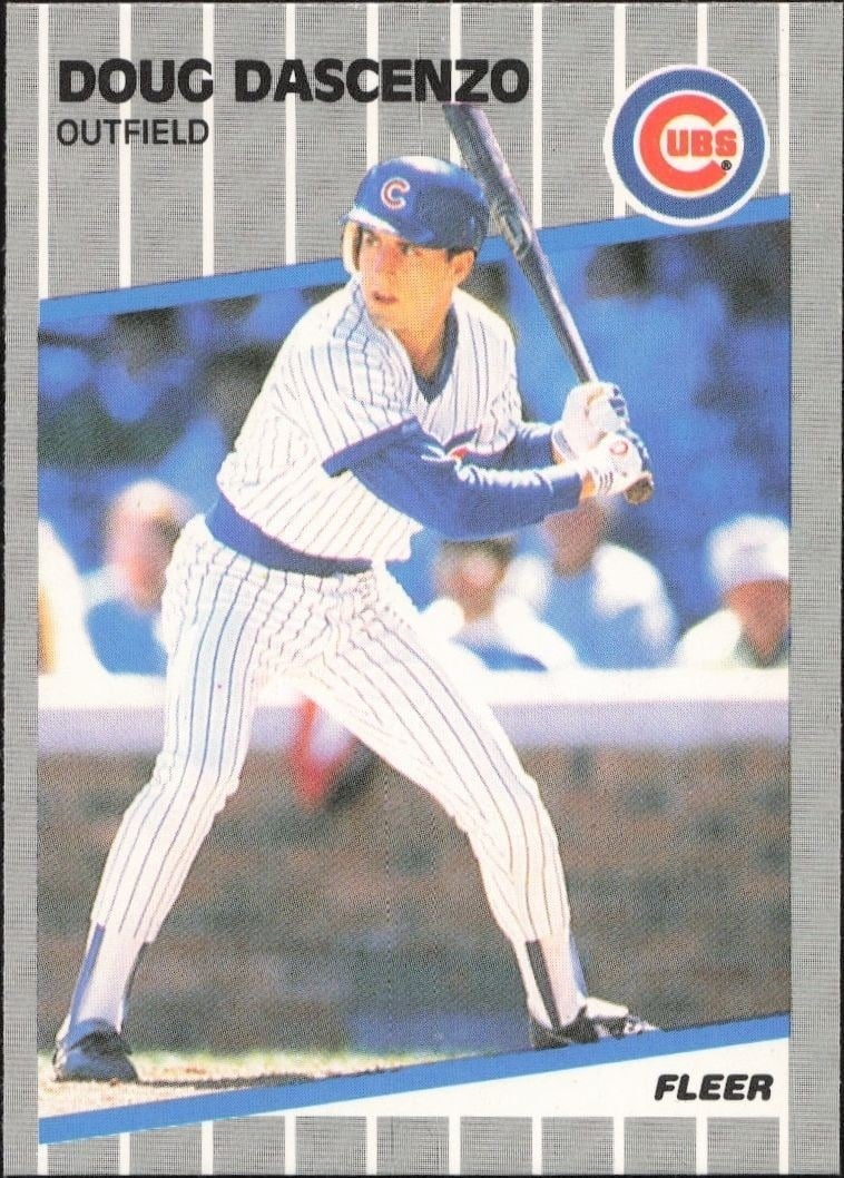 Doug Dascenzo 1989 Fleer #420 Baseball Trading Card - Front 1989 Fleer Doug Dascenzo #420 baseball trading card front