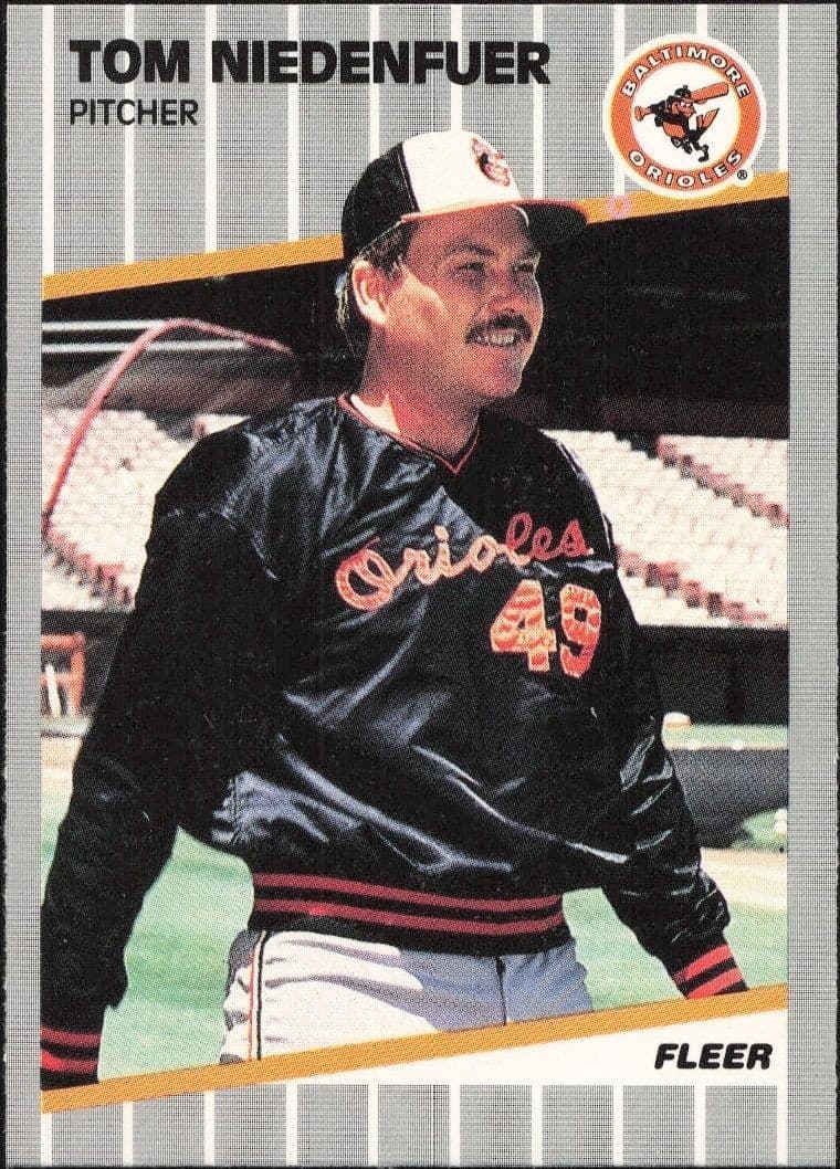 1989 Fleer Tom Niedenfuer #613 trading card