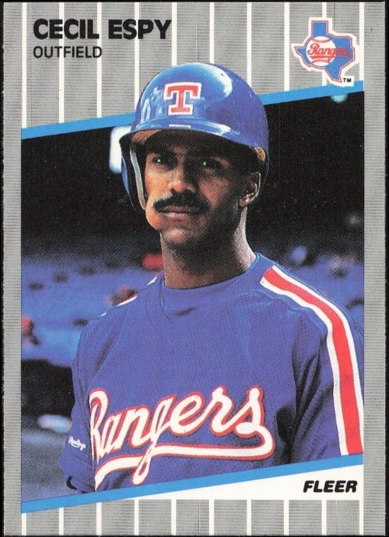 Cecil Espy 1989 Fleer #517 Baseball Trading Card - Front 1989 Fleer Cecil Espy #517 baseball trading card front