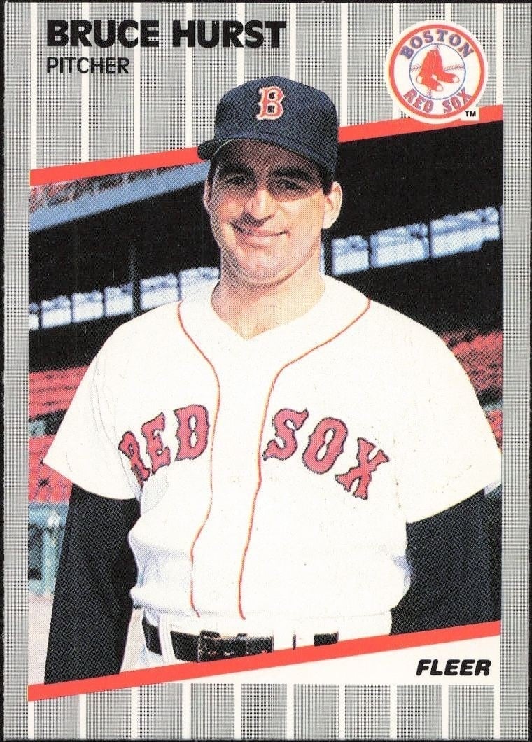 Bruce Hurst 1989 Fleer #91 Baseball Trading Card - Front 1989 Fleer Bruce Hurst #91 baseball trading card front