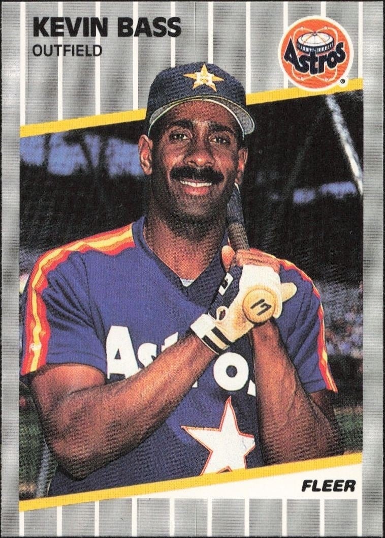 Kevin Bass 1989 Fleer #351 Baseball Trading Card - Front 1989 Fleer Kevin Bass #351 baseball trading card front