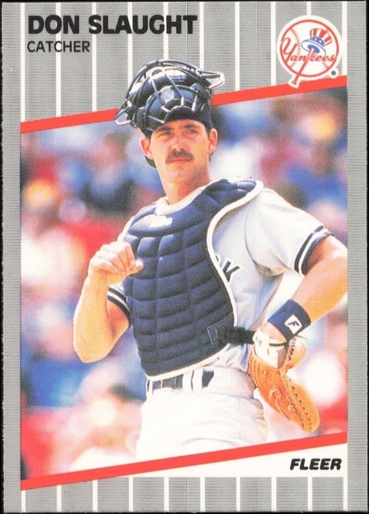 Don Slaught 1989 Fleer #271 Baseball Trading Card - Front 1989 Fleer Don Slaught #271 baseball trading card front