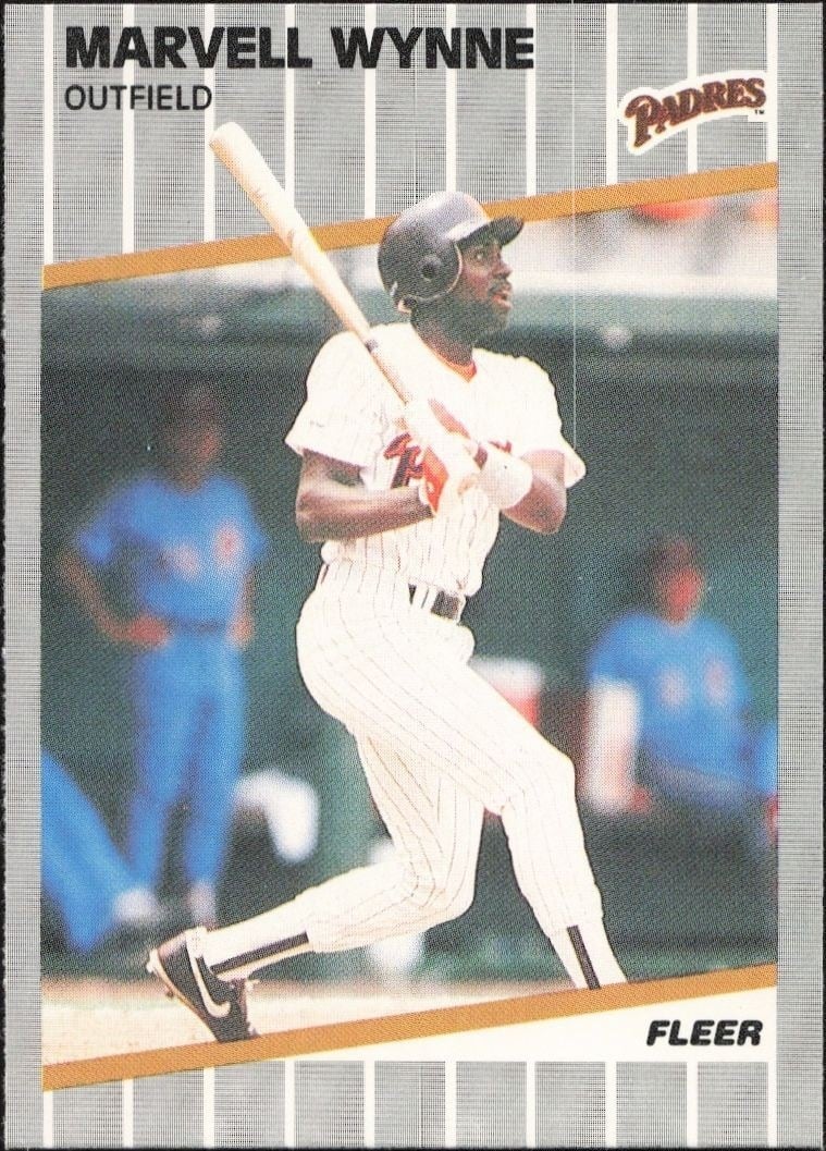 Marvell Wynne 1989 Fleer #322 Baseball Trading Card - Front 1989 Fleer Marvell Wynne #322 baseball trading card front
