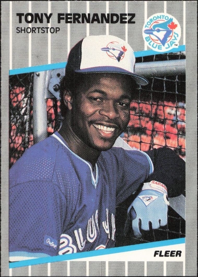 Tony Fernandez 1989 Fleer #231 Baseball Trading Card - Front 1989 Fleer Tony Fernandez #231 baseball trading card front