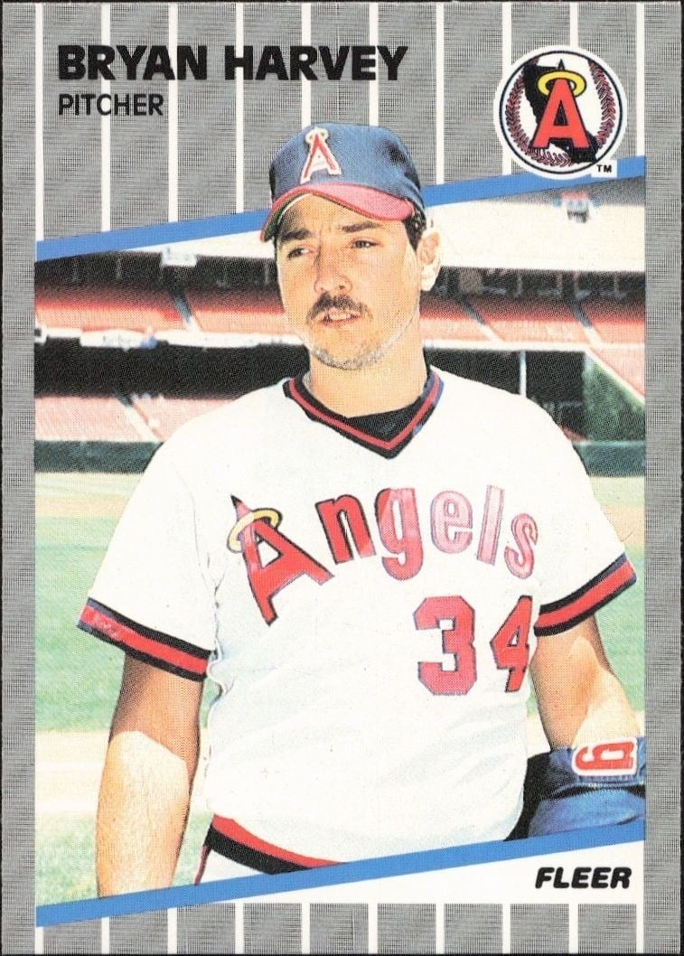 Bryan Harvey 1989 Fleer #479 Baseball Trading Card - Front 1989 Fleer Bryan Harvey #479 baseball trading card front