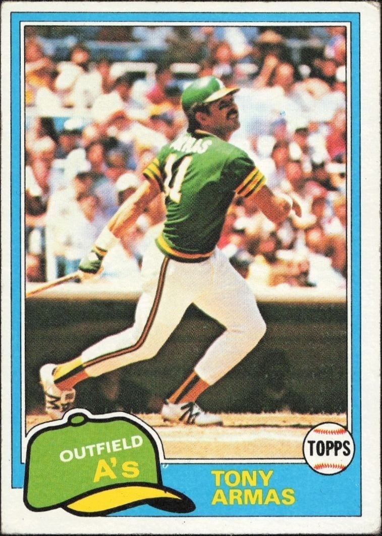Tony Armas 1981 Topps #629 Baseball Trading Card - Front 1981 Topps Tony Armas #629 baseball trading card front