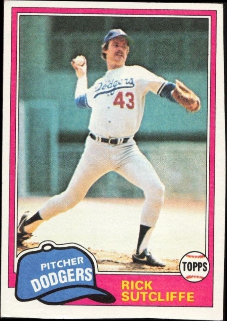 Rick Sutcliffe 1981 Topps #191 Baseball Trading Card - Front 1981 Topps Rick Sutcliffe #191 baseball trading card front