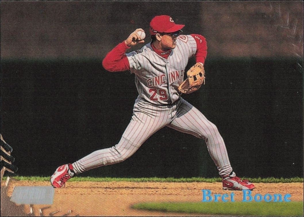Bret Boone 1998 Topps Stadium Club #240 Baseball Trading Card - Front 1998 Topps Stadium Club Bret Boone #240 baseball trading card front