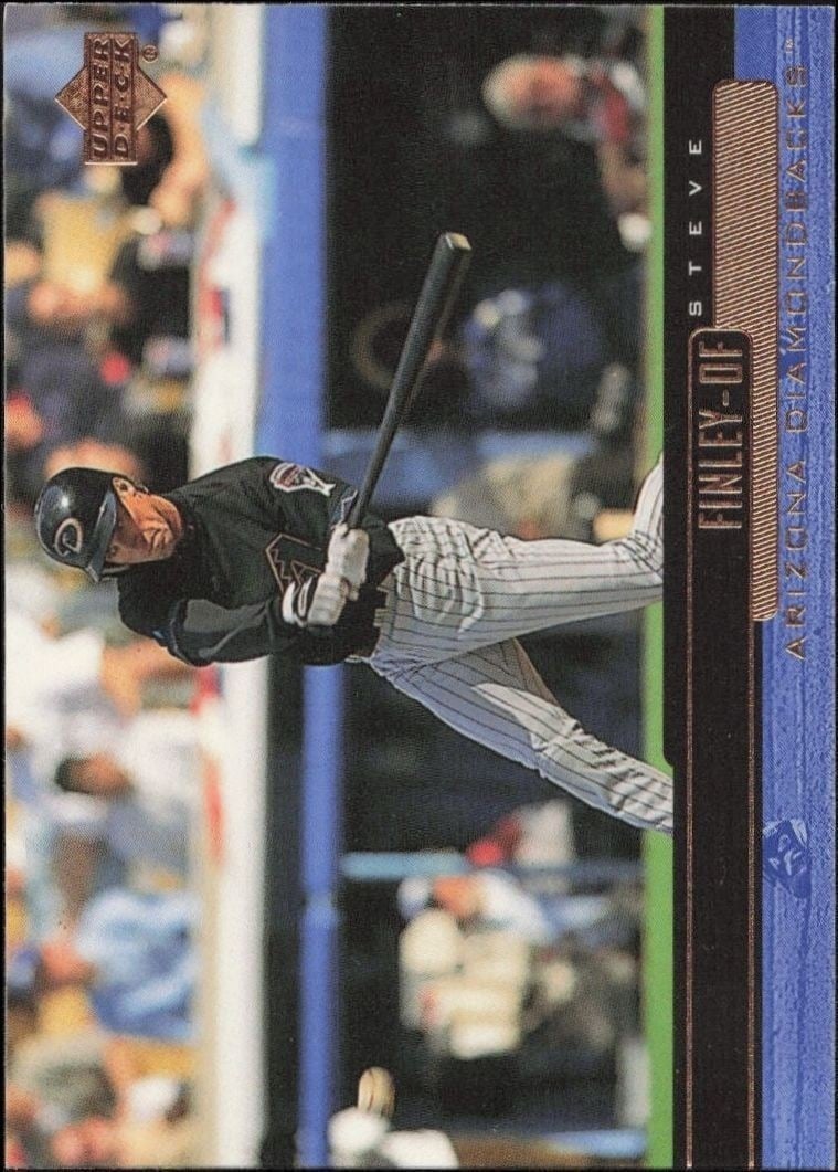 Steve Finley 2000 Upper Deck #42 Baseball Trading Card - Front 2000 Upper Deck Steve Finley #42 baseball trading card front