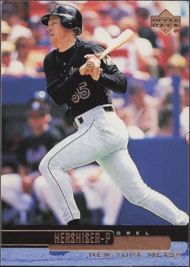 Orel Hershiser 2000 Upper Deck #170 Baseball Trading Card - Front 2000 Upper Deck Orel Hershiser #170 baseball trading card front