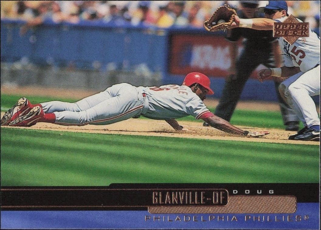 Doug Glanville 2000 Upper Deck #200 Baseball Trading Card - Front 2000 Upper Deck Doug Glanville #200 baseball trading card front