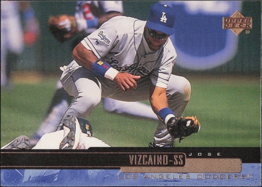 Jose Vizcaino 2000 Upper Deck #139 Baseball Trading Card - Front 2000 Upper Deck Jose Vizcaino #139 baseball trading card front