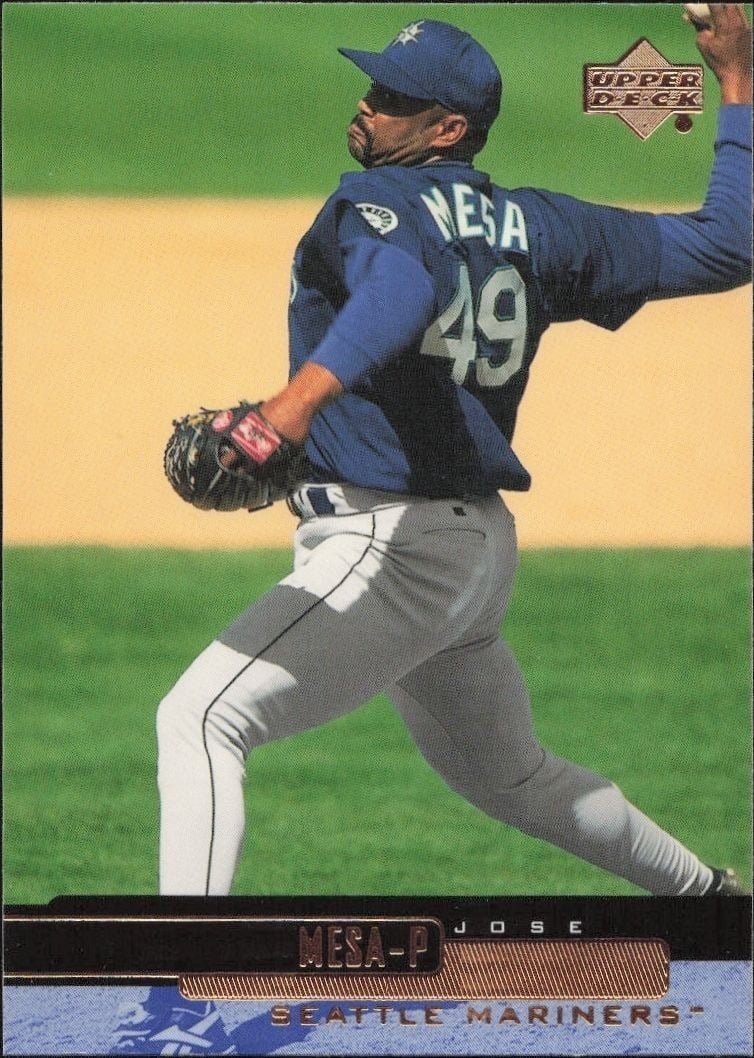 Jose Mesa 2000 Upper Deck #238 Baseball Trading Card - Front 2000 Upper Deck Jose Mesa #238 baseball trading card front
