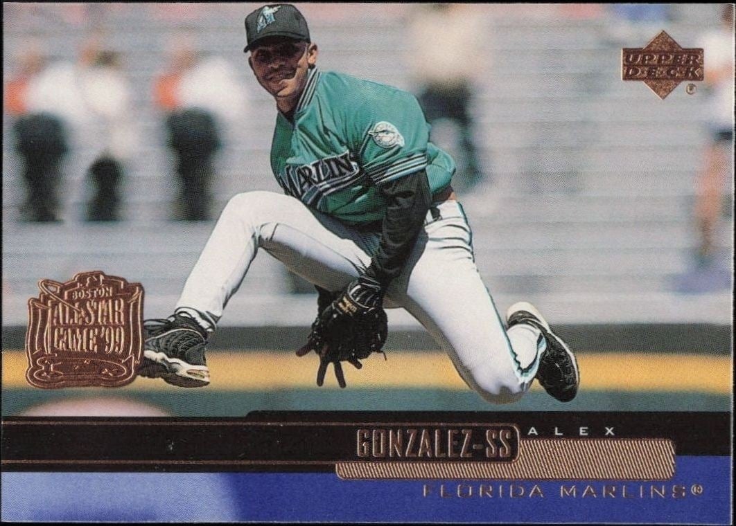 Alex Gonzalez 2000 Upper Deck #121 Baseball Trading Card - Front 2000 Upper Deck Alex Gonzalez #121 baseball trading card front