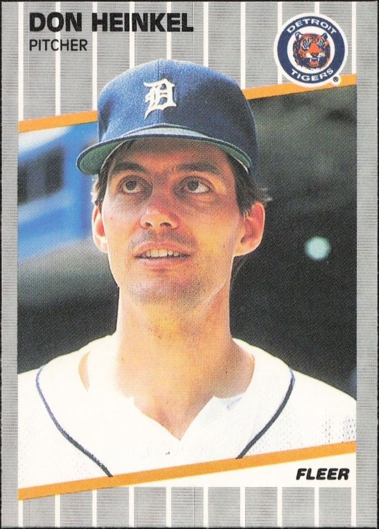 Don Heinkel 1989 Fleer #133 Baseball Trading Card - Front 1989 Fleer Don Heinkel #133 baseball trading card front