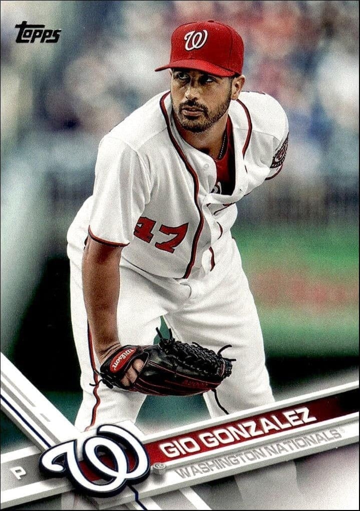 Gio Gonzalez 2017 Topps Series 2 #527 Baseball Trading Card - Front 2017 Topps Series 2 Gio Gonzalez #527 baseball trading card front