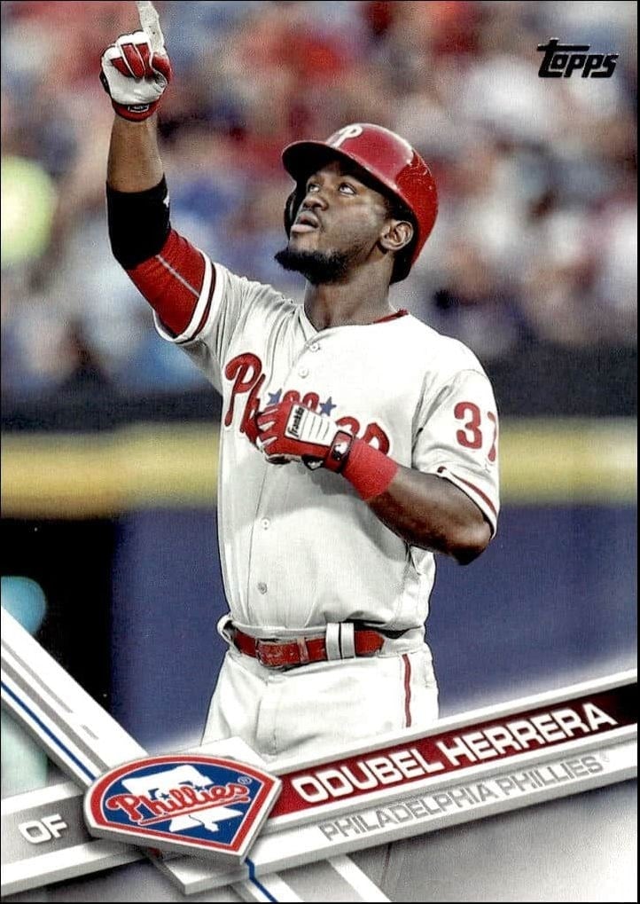 Odubel Herrera 2017 Topps Series 2 #612 Baseball Trading Card - Front 2017 Topps Series 2 Odubel Herrera #612 baseball trading card front