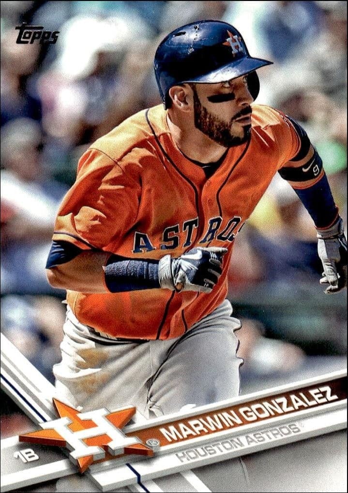 Marwin Gonzalez 2017 Topps Series 2 #563 Baseball Trading Card - Front 2017 Topps Series 2 Marwin Gonzalez #563 baseball trading card front
